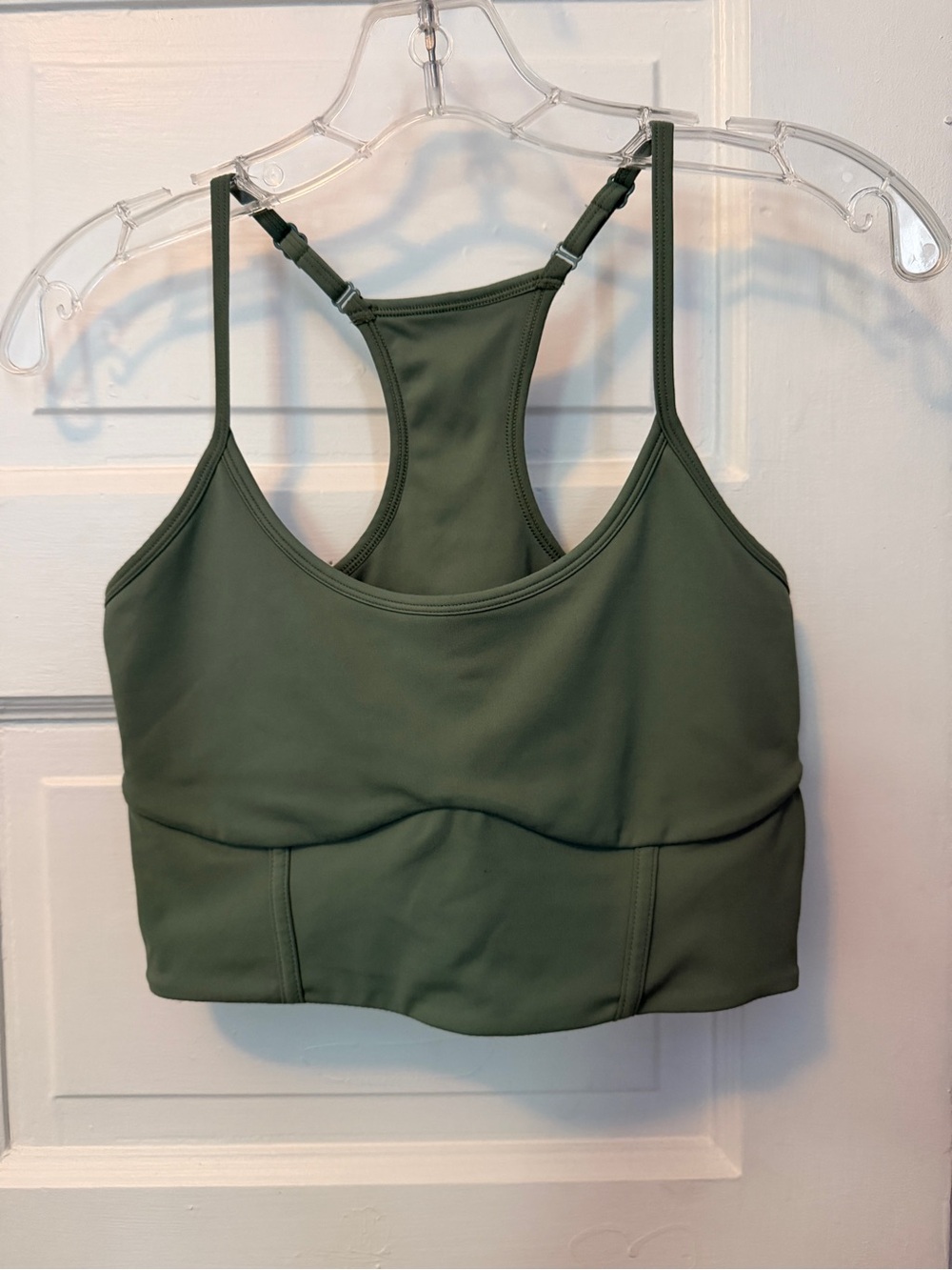 Blogilates Women’s Olive Green Racerback Longline Bralette